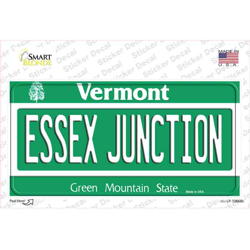 Essex Junction Vermont Novelty Sticker Decal Small