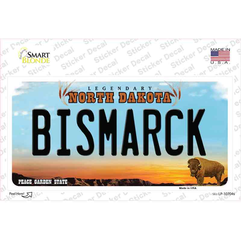 Bismarck North Dakota Novelty Sticker Decal Small