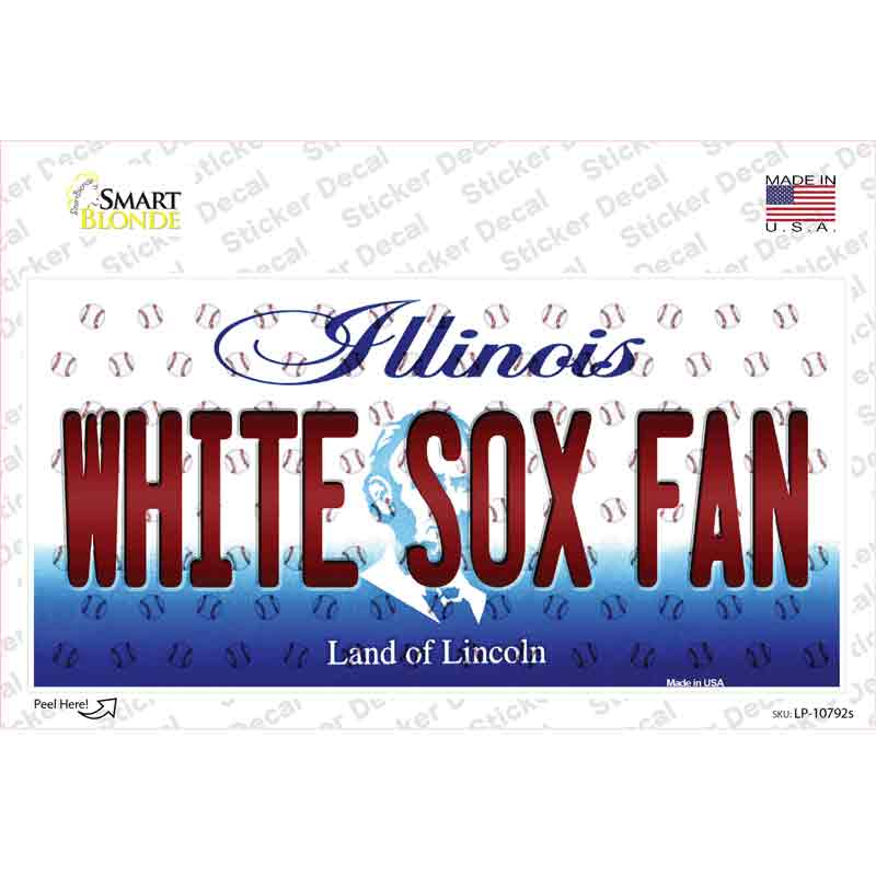 White Sox Fan Illinois Novelty Sticker Decal Small