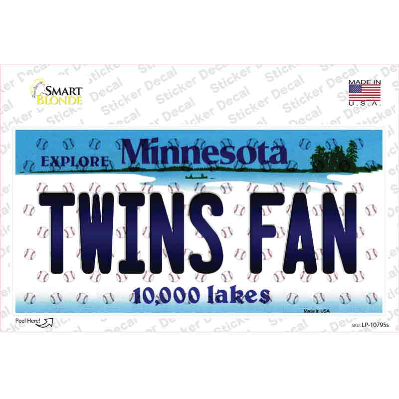 Twins Fan Minnesota Novelty Sticker Decal Small