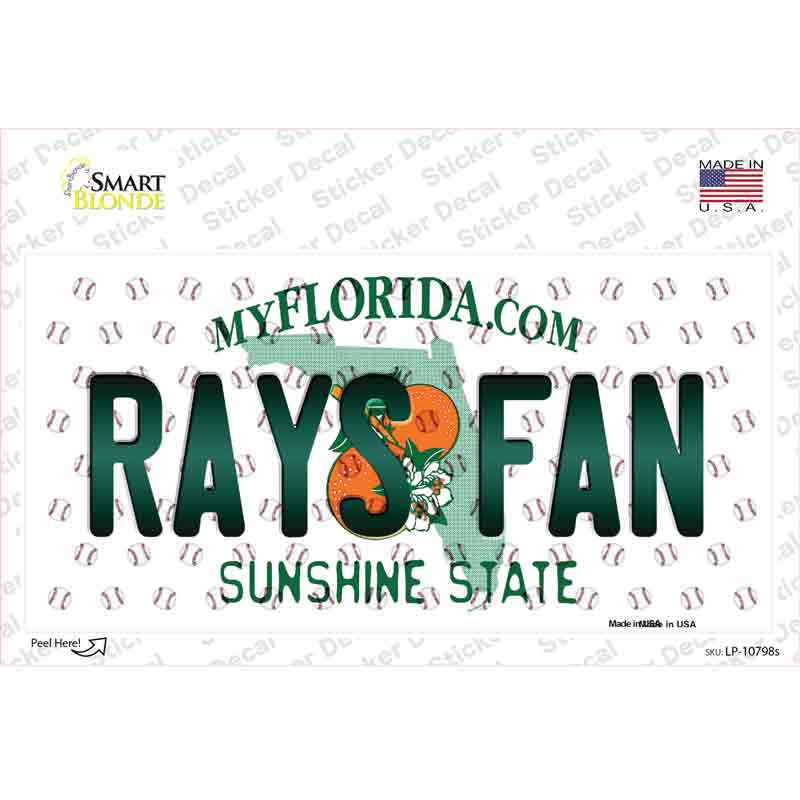 Rays Fan Florida Novelty Sticker Decal Small