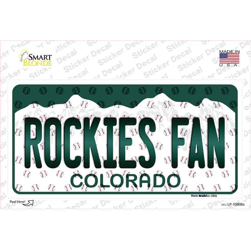 Rockies Fan Colorado Novelty Sticker Decal Small