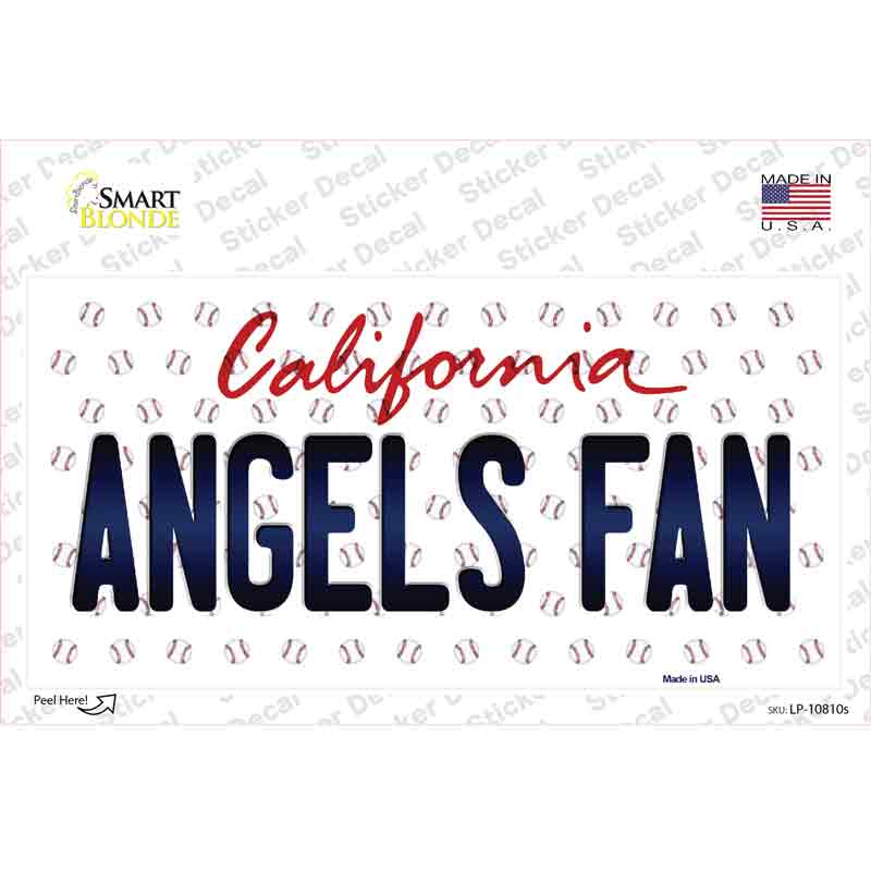 Angels Fan California Novelty Sticker Decal Small