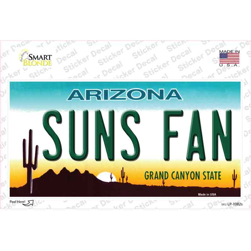 Suns Fan Arizona Novelty Sticker Decal Small