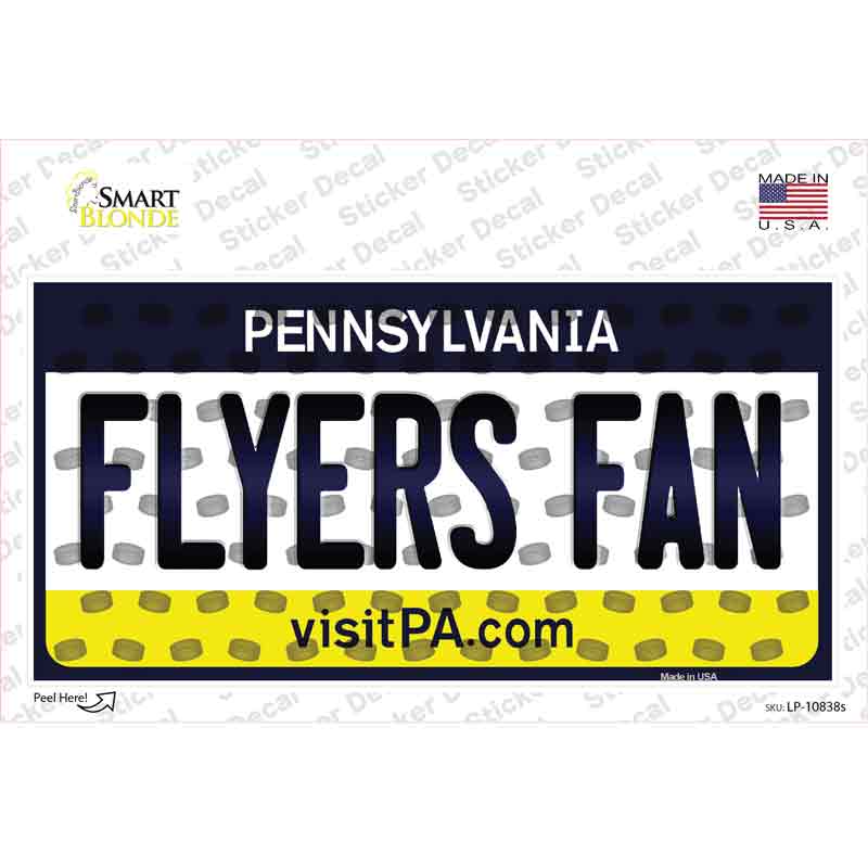 Flyers Fan Pennsylvania Novelty Sticker Decal