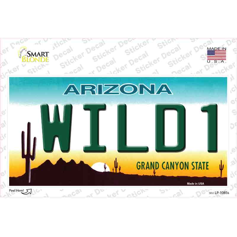 Wild 1 Arizona Novelty Sticker Decal Small