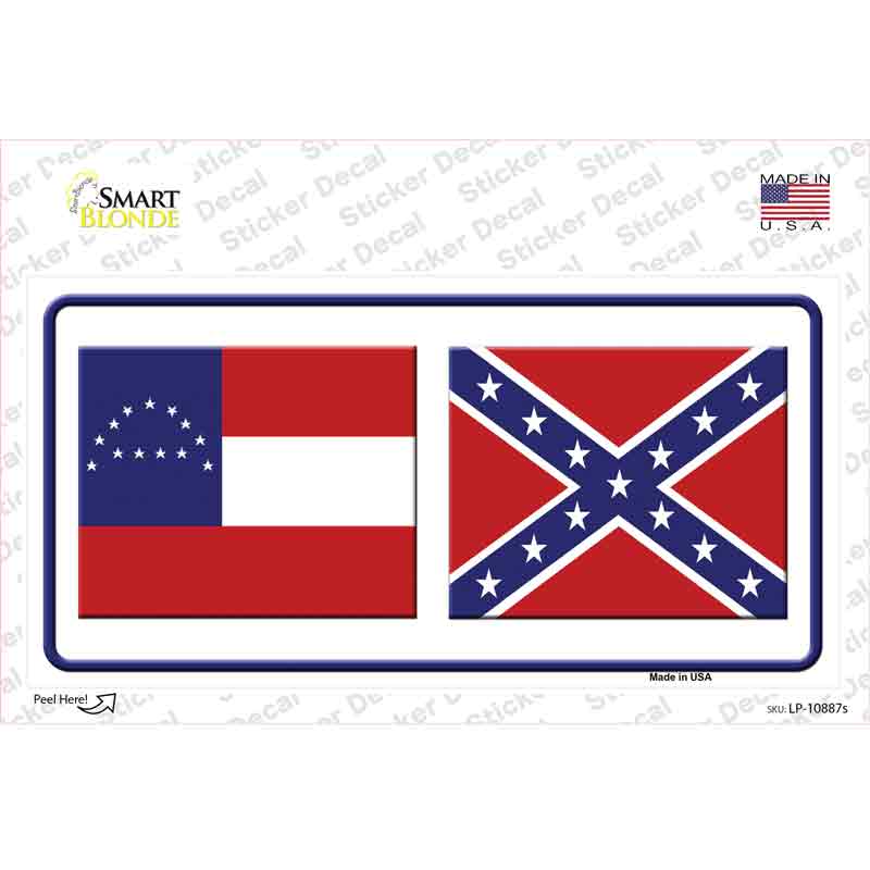 Confederate Robert E Lee Flag Novelty Sticker Decal Small