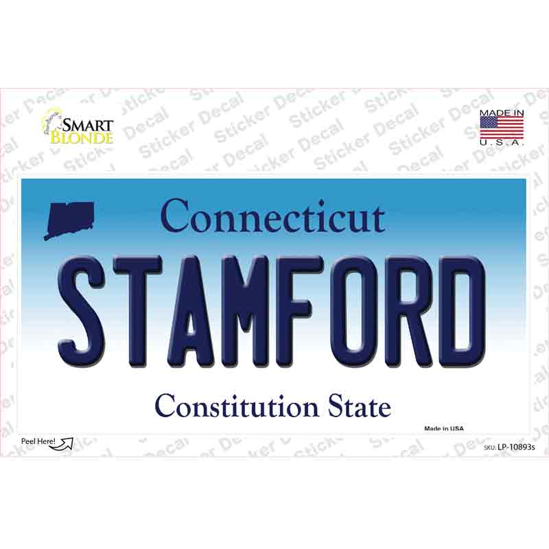 Stamford Connecticut Novelty Sticker Decal Small