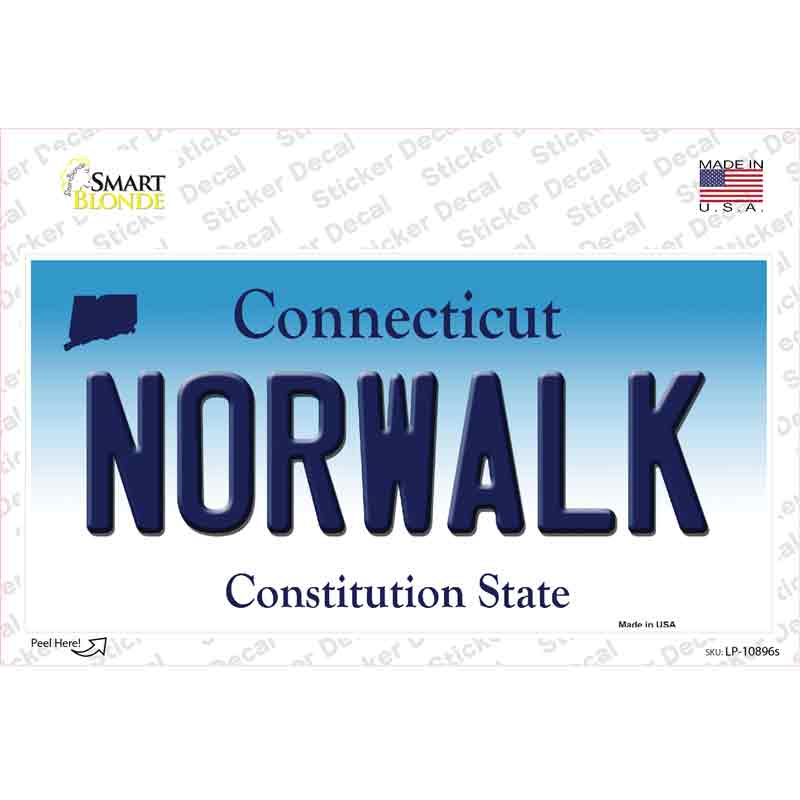 Norwalk Connecticut Novelty Sticker Decal Small