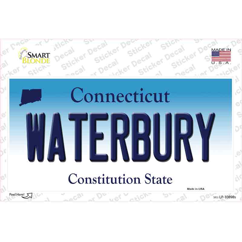 Waterbury Connecticut Novelty Sticker Decal Small