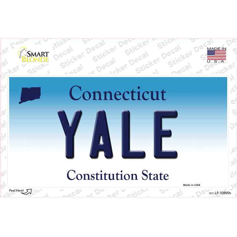 Yale Connecticut Novelty Sticker Decal Small