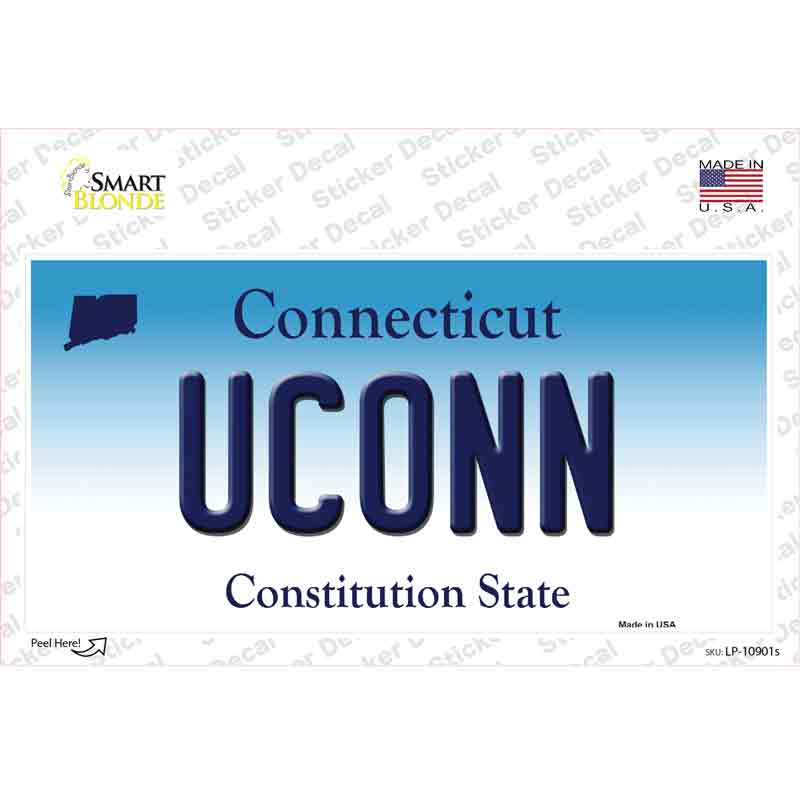 UConn Connecticut Novelty Sticker Decal Small