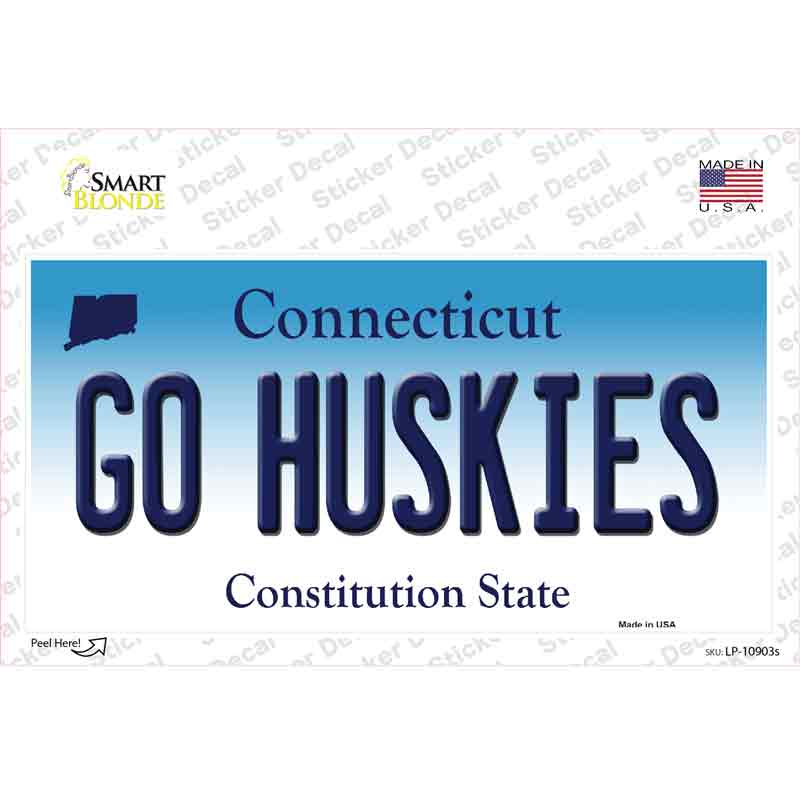 Go Huskies Connecticut Novelty Sticker Decal Small