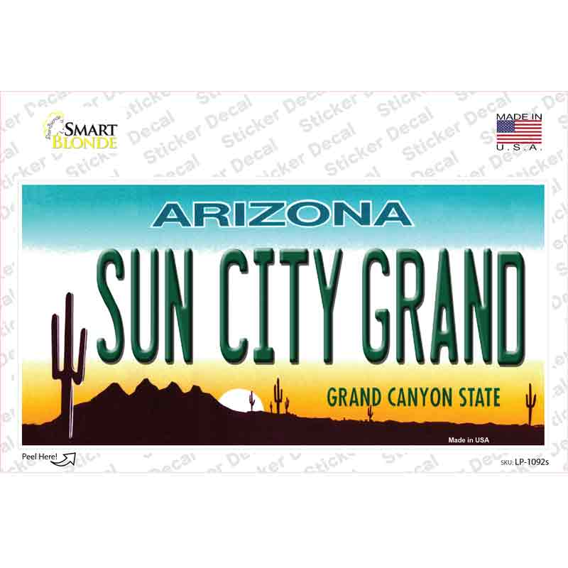 Sun City Grand Arizona Novelty Sticker Decal Small