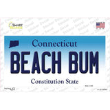 Beach Bum Connecticut Novelty Sticker Decal Small