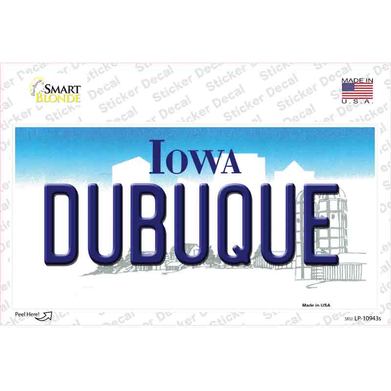 Dubuque Iowa Novelty Sticker Decal Small