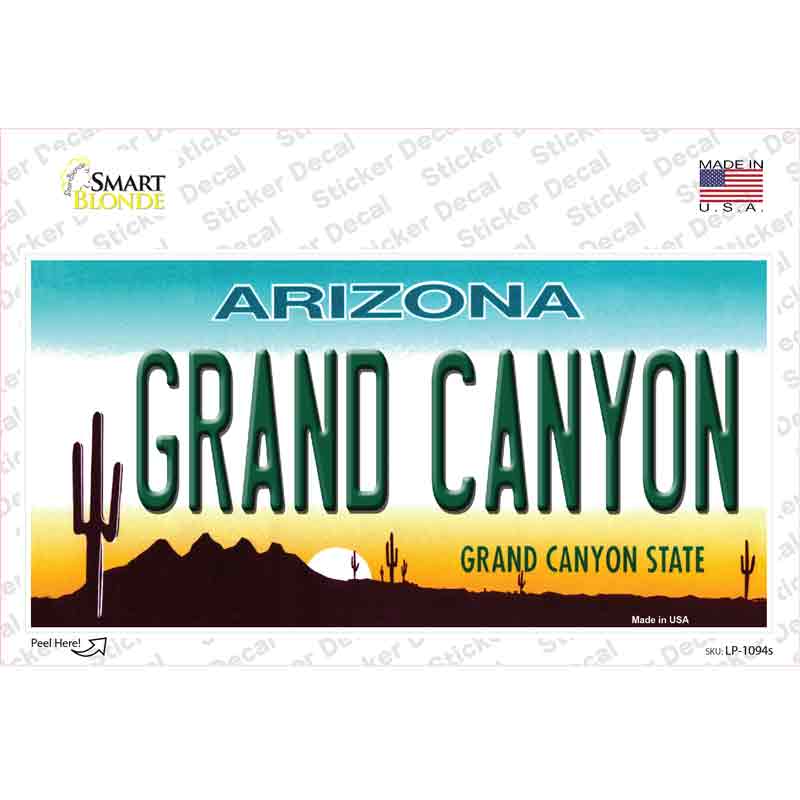 Grand Canyon Arizona Novelty Sticker Decal Small