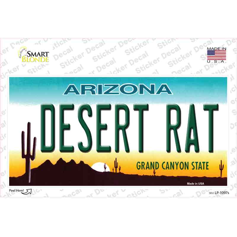 Desert Rat Arizona Novelty Sticker Decal Small