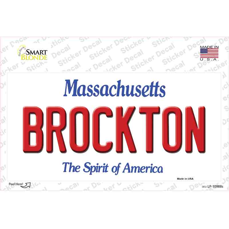 Brockton Massachusetts Novelty Sticker Decal Small