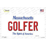 Golfer Massachusetts Novelty Sticker Decal Small