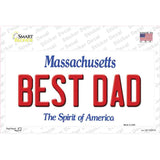 Best Dad Massachusetts Novelty Sticker Decal Small