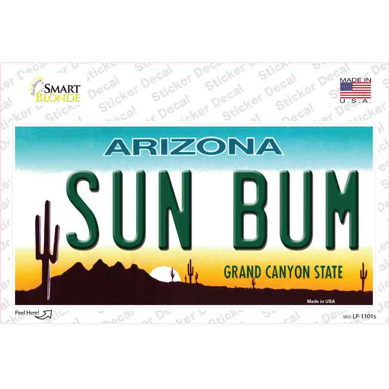 Sun Bum Arizona Novelty Sticker Decal Small