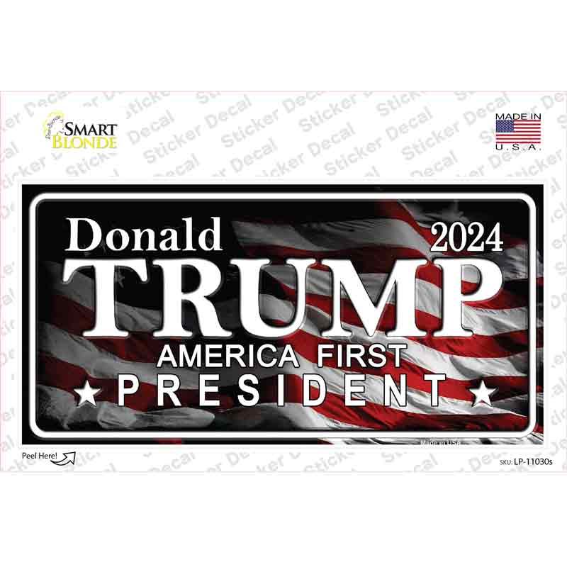 America First Trump Novelty Sticker Decal Small