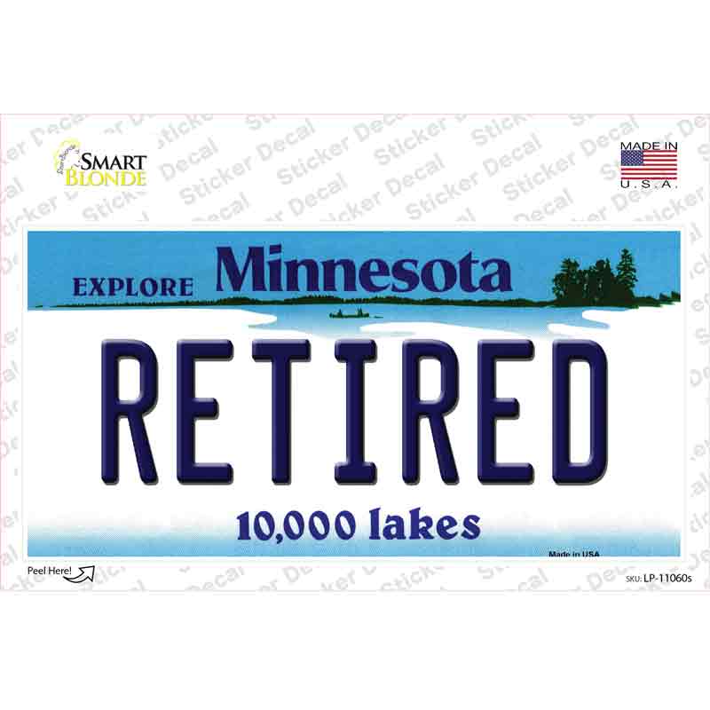 Retired Minnesota State Novelty Sticker Decal Small