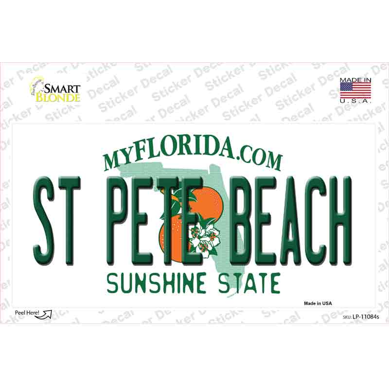 St Pete Beach Florida Novelty Sticker Decal Small