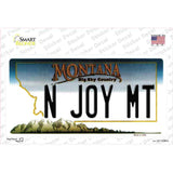 N Joy MT Montana State Novelty Sticker Decal Small