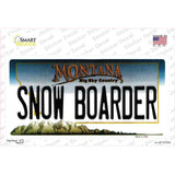 Snow Boarder Montana State Novelty Sticker Decal Small