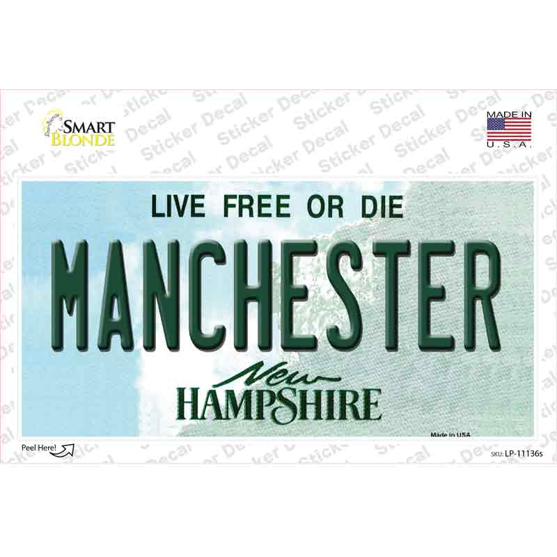 Nashua New Hampshire State Novelty Sticker Decal Small