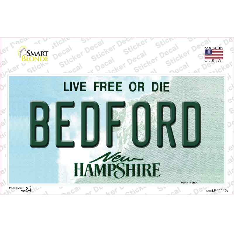 Bedford New Hampshire State Novelty Sticker Decal Small