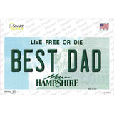 Best Dad New Hampshire State Novelty Sticker Decal Small