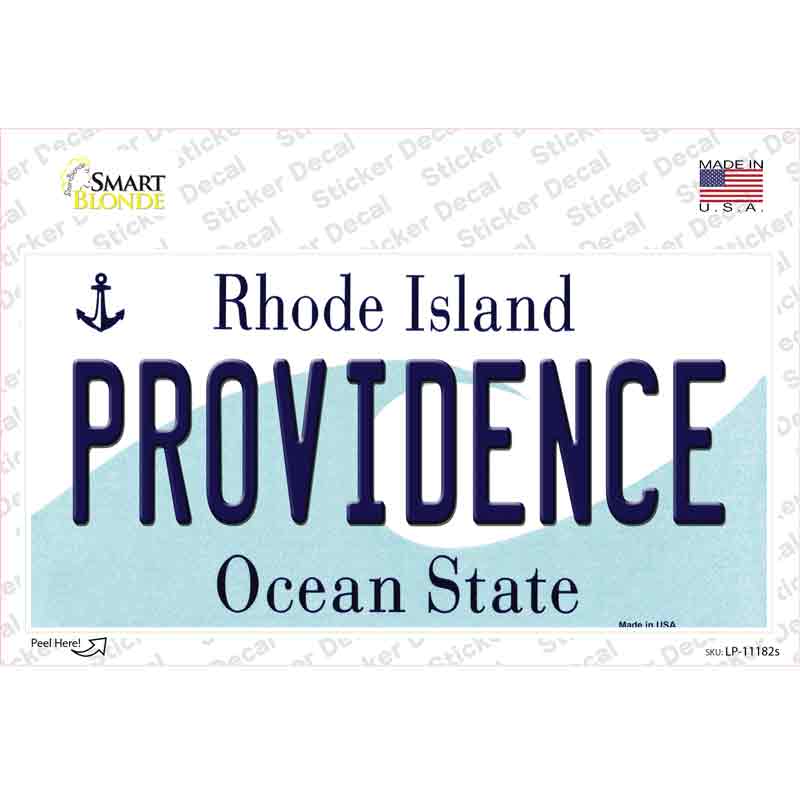 Providence Rhode Island State Novelty Sticker Decal Small