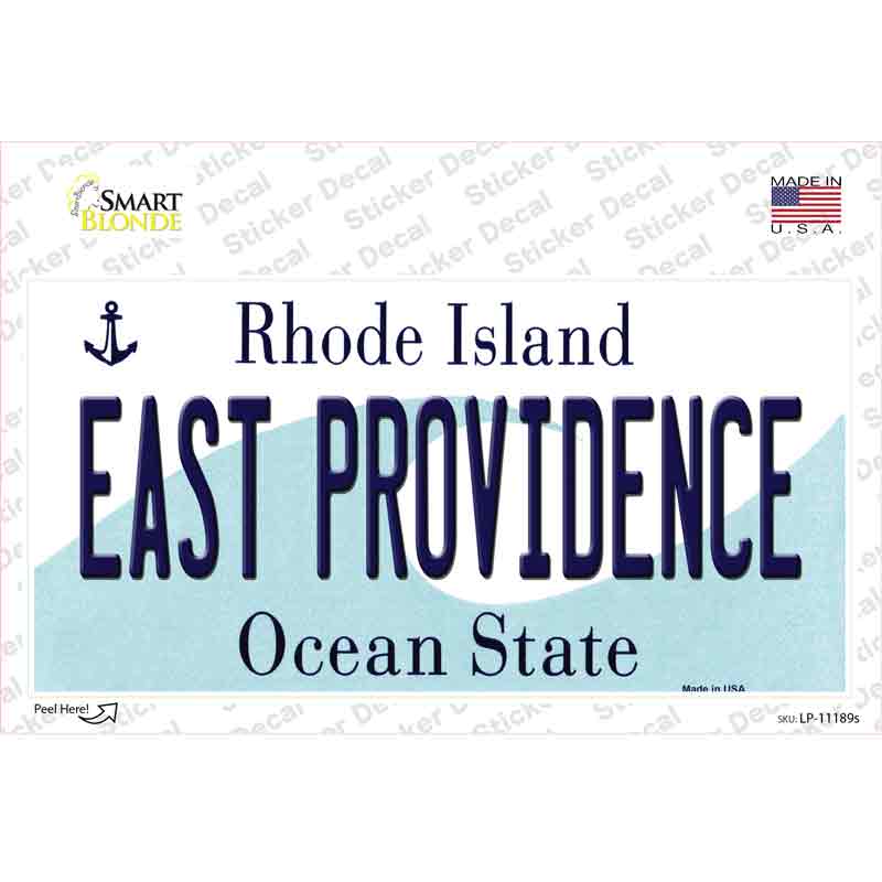 East Providence Rhode Island State Novelty Sticker Decal Small