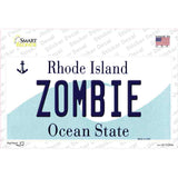 Zombie Rhode Island State Novelty Sticker Decal Small