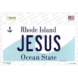 Jesus Rhode Island State Novelty Sticker Decal Small