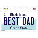 Best Dad Rhode Island State Novelty Sticker Decal Small