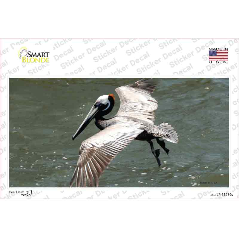 Pelican In Flight Novelty Sticker Decal Small