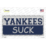 Yankees Suck Novelty Sticker Decal