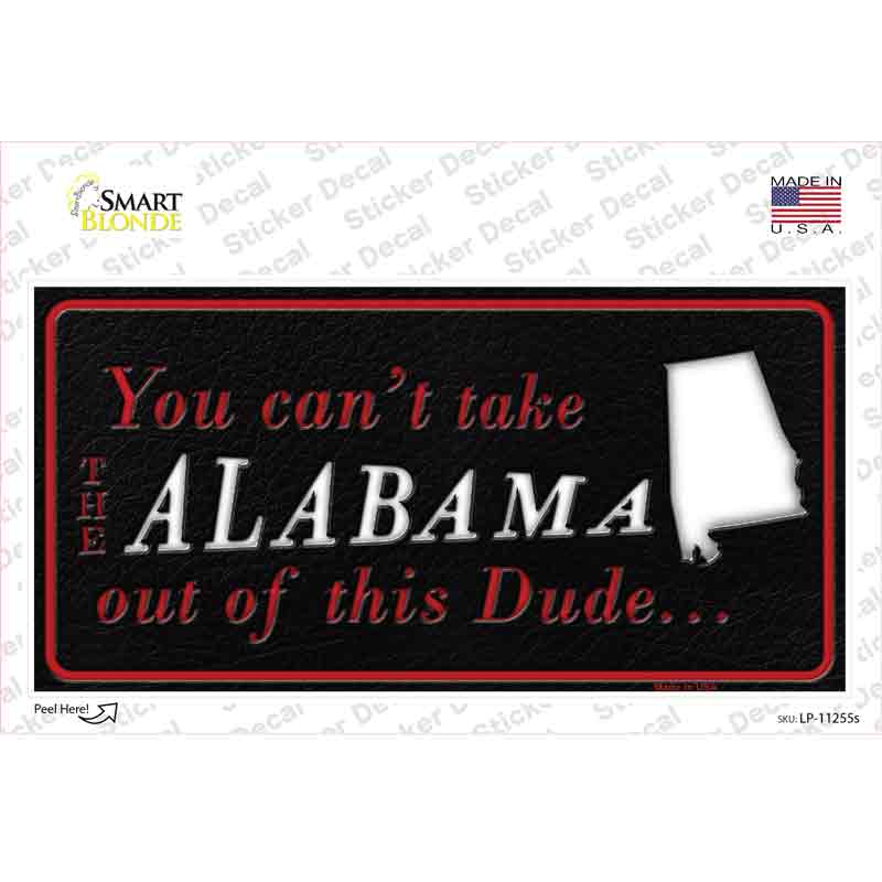 Alabama Dude Novelty Sticker Decal Small