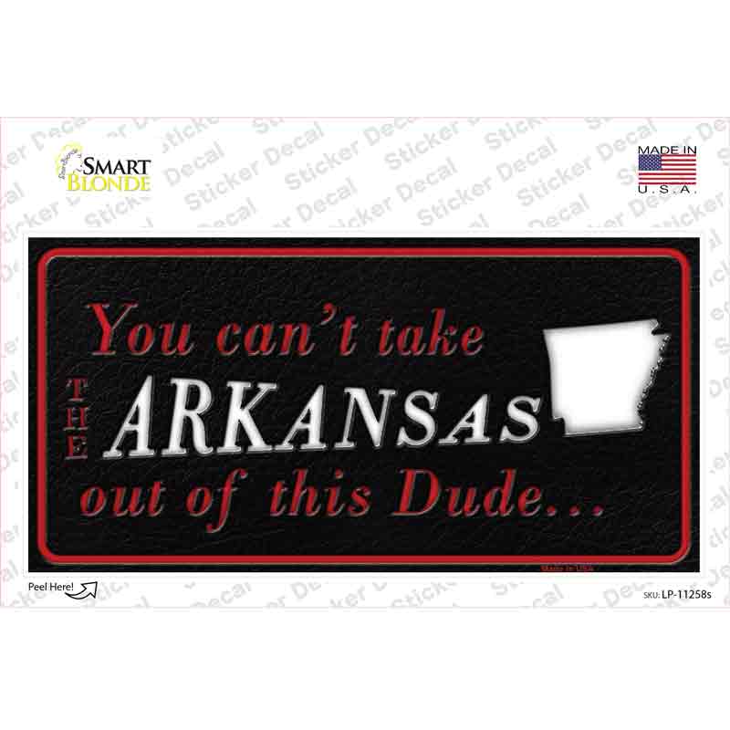 Arkansas Dude Novelty Sticker Decal Small