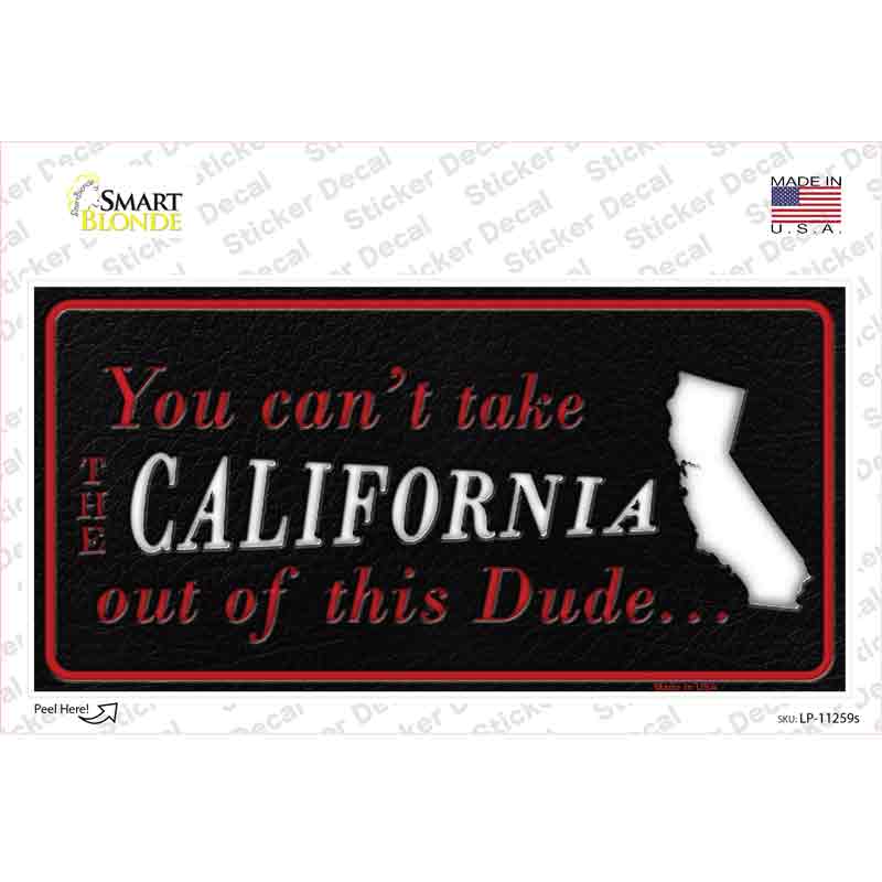 California Dude Novelty Sticker Decal