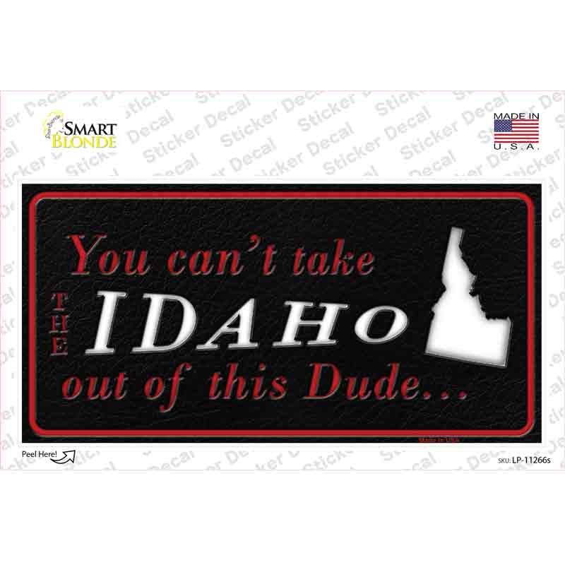 Idaho Dude Novelty Sticker Decal