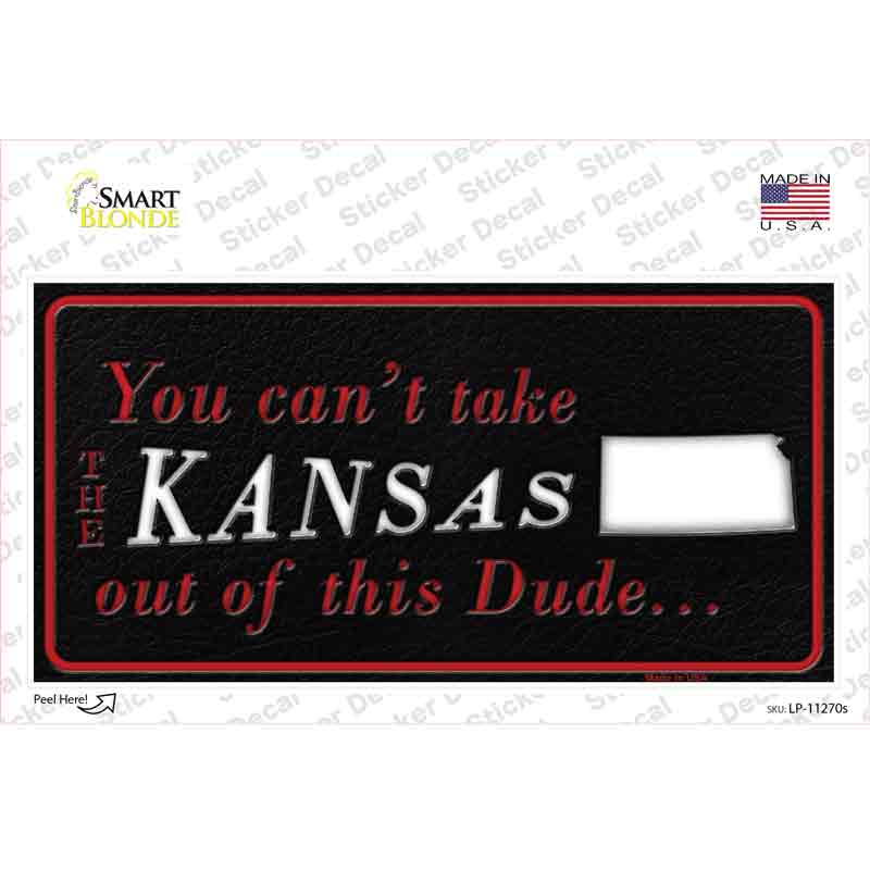 Kansas Dude Novelty Sticker Decal Small