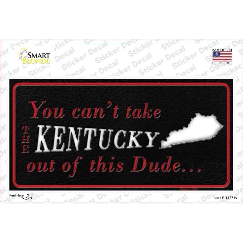 Kentucky Dude Novelty Sticker Decal Small