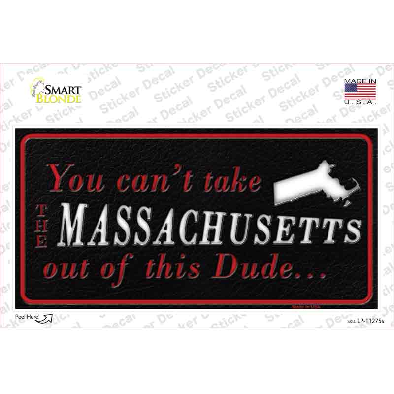 Massachusetts Dude Novelty Sticker Decal Small