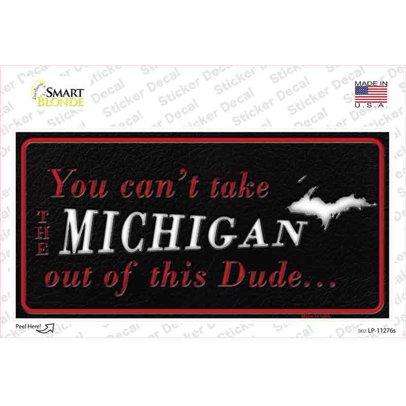 Michigan Dude Novelty Sticker Decal Small