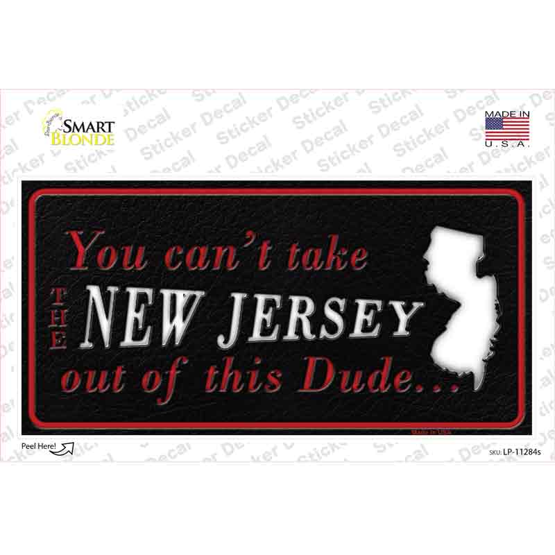 New Jersey Dude Novelty Sticker Decal Small